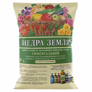 Субстрат Щедра земля (ТОВ ХГ "Восор") 10 л.