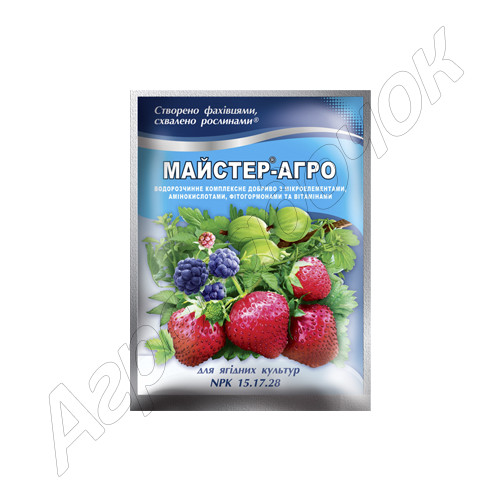 Добриво Мастер-Агро Ягода (15-17-28) (Кіссон) 100 г
