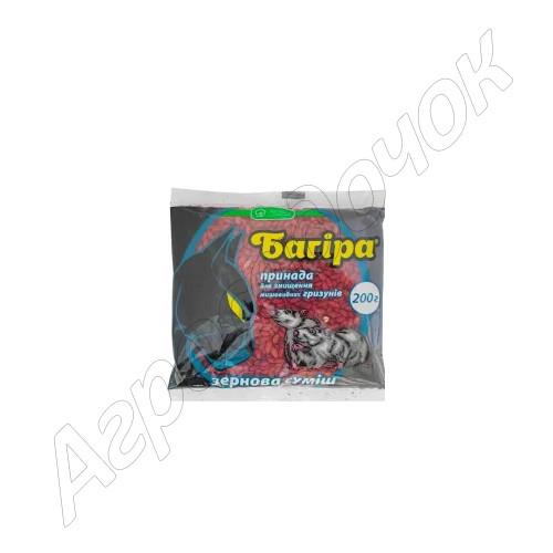 Родентицид Багіра зернова суміш (UKRAVIT) 200 г