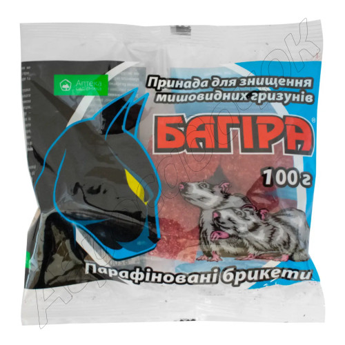 Родентицид Багіра зернова суміш (UKRAVIT) 100 г
