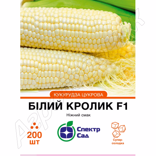 Кукурудза цукрова Білий кролик F1 (СпектрСад) 200 нас.
